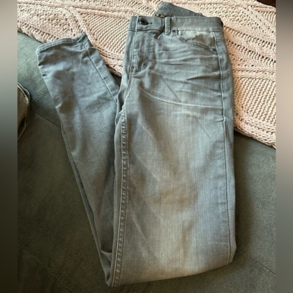 White House Black Market High Rise Grey Jeans Skinny
